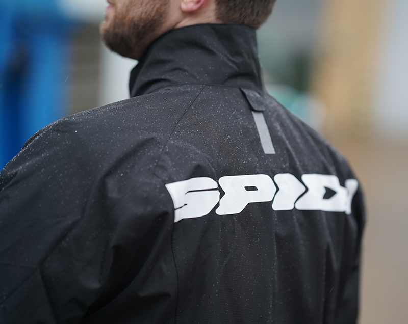 Spidi Hard Track 3 jacket waterproof shell rear